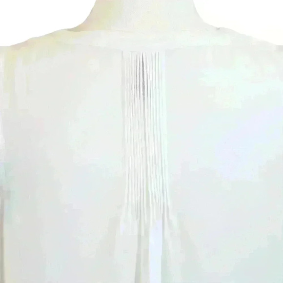 NYDJ White Sleeveless V-Neck Button-Up Blouse – Petite XS - Picture 3 of 7